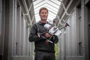 Chris Mueller with his drone