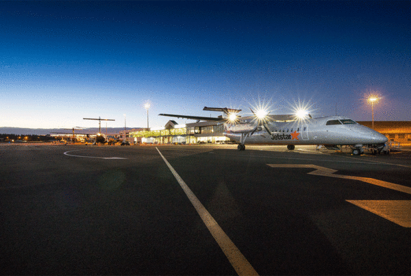 Jetstar Flight at Palmerston North Airport